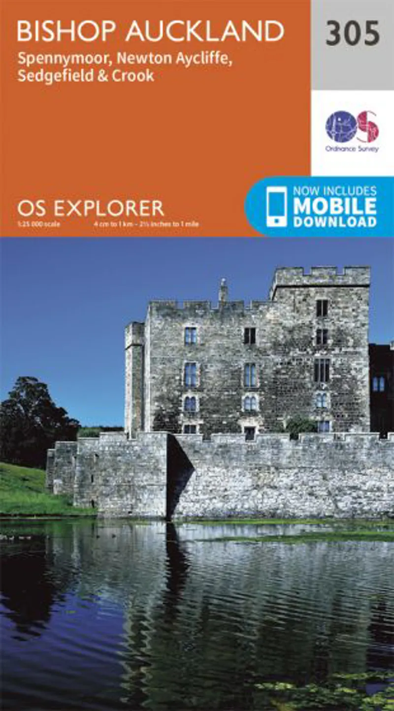 OS Explorer Map 305 - Bishop Auckland - Spennymoor and Newtown
